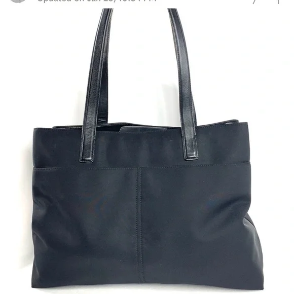 Canvas Women Coach Black Canvas Leather Large Tote/Shoulder Bag main image 1